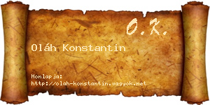 Oláh Konstantin névjegykártya