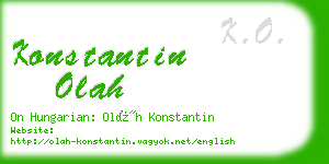 konstantin olah business card